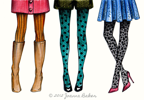 Fall Tights Fashion Illustration by Joanna Baker