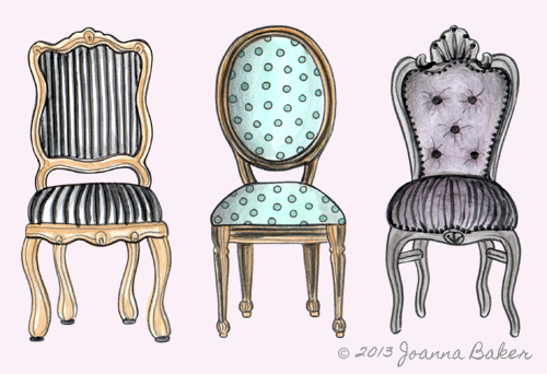 Fancy Chairs Illustration by Joanna Baker