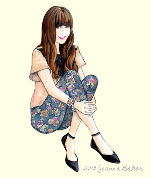 Fancy Fine Ashley Ording Blogger Illustration by Joanna Baker