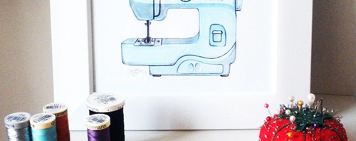 Sewing Machine Illustration by Joanna Baker