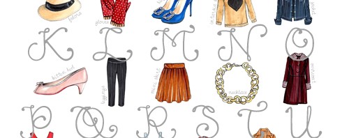 Fashion Alphabet Illustration by Joanna Baker