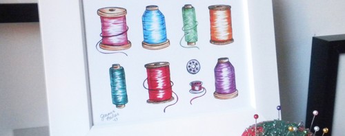 Sewing Thread Print Giveaway - Joanna Baker Illustration