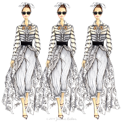 Giambattista Valli Fashion Illustration by Joanna Baker