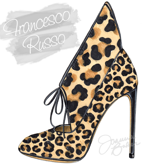 Francesco Russo Shoe Fashion Illustration by Joanna Baker