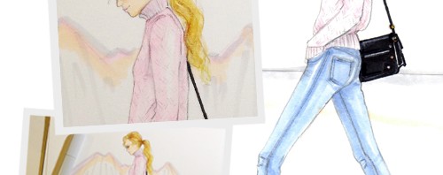 Happily Grey Blogger Inspired Fashion Illustration by Joanna Baker