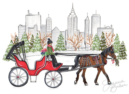 Christmas in New York Illustration by Joanna Baker