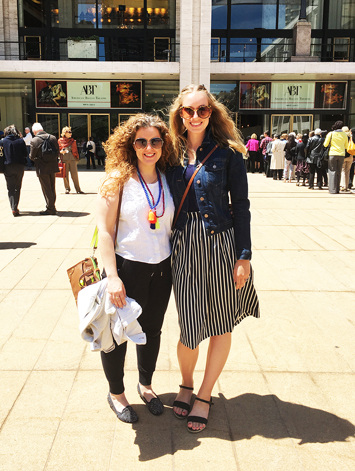 Outside Lincoln Center