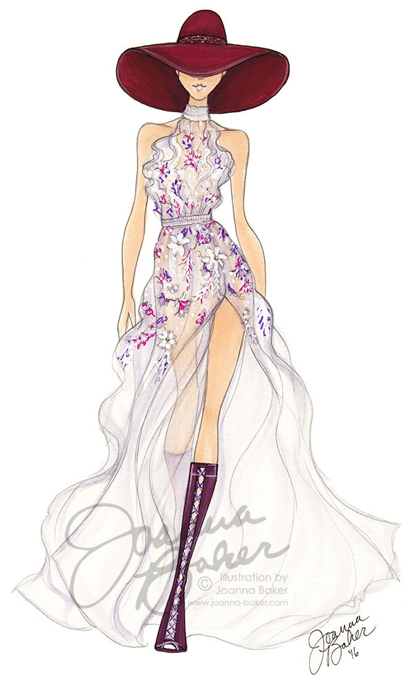 Ralph & Russo Couture Sketch by Joanna Baker