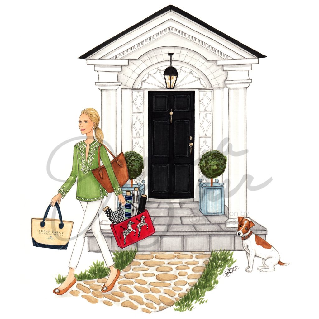 Commissioned Custom Illustration for Susan Farcy Interior Design