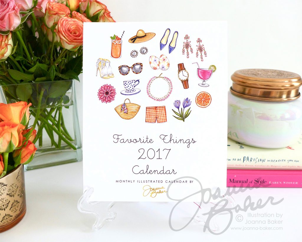 Joanna Baker Favorite Things Illustrated Calendar for 2017