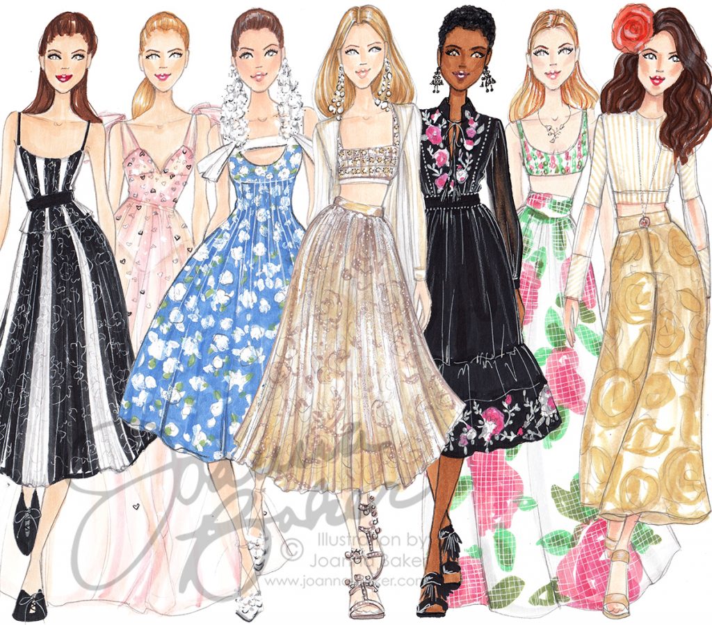 New York Fashion Week Spring '17 Sketches by Joanna Baker