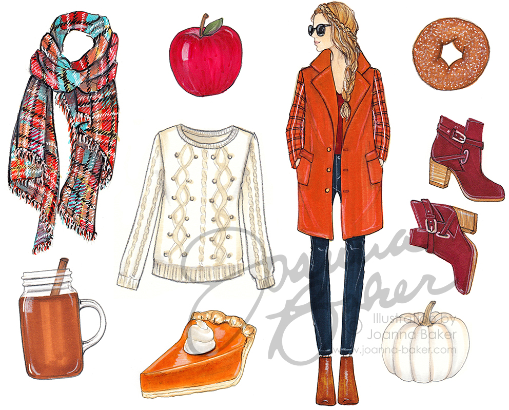 October Favorite Things Illustration by Joanna Baker