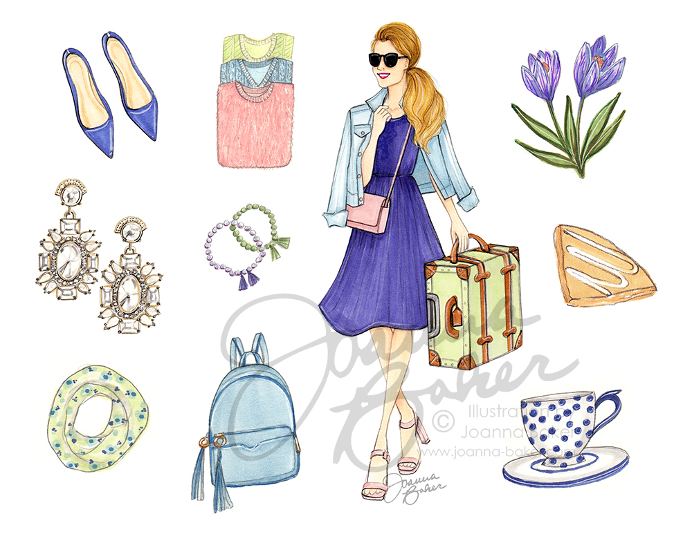Happy March Fashion Illustration by Joanna Baker