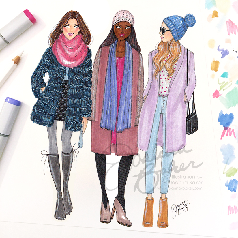 NYFW illustrations by Joanna Baker