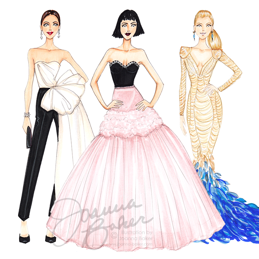 Met Gala 2017 Fashion Illustrations by Joanna Baker