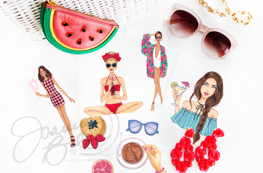 Summer Art Prints! New Fashion Illustrations by Joanna Baker