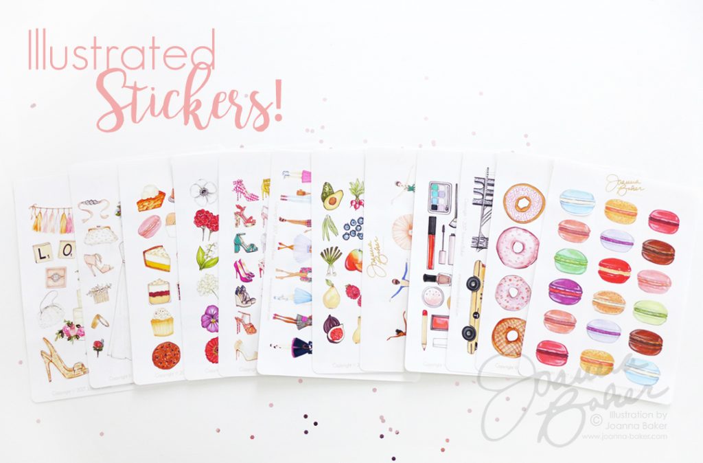 New Illustrated Stickers by Joanna Baker