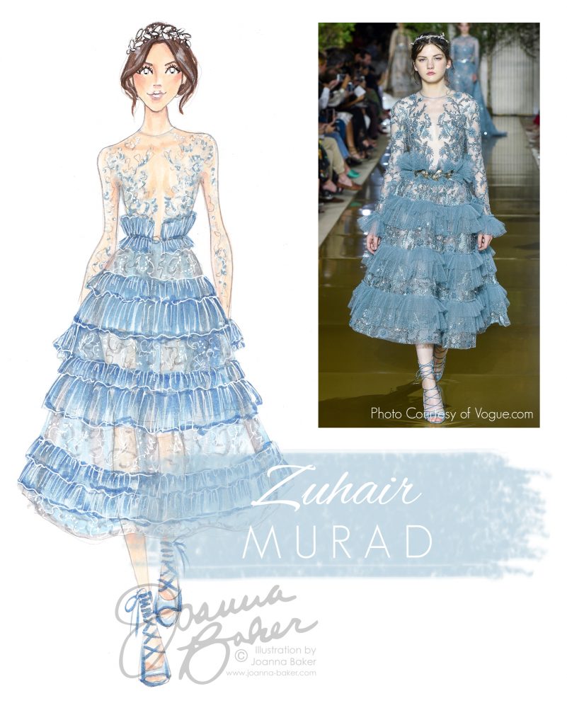 Zuhair Murad Couture Fashion Illustration by Joanna Baker