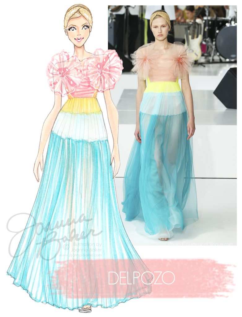 Delpozo Fashion Illustration by Joanna Baker