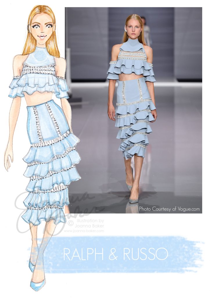 Ralph & Russo Fashion Illustration by Joanna Baker
