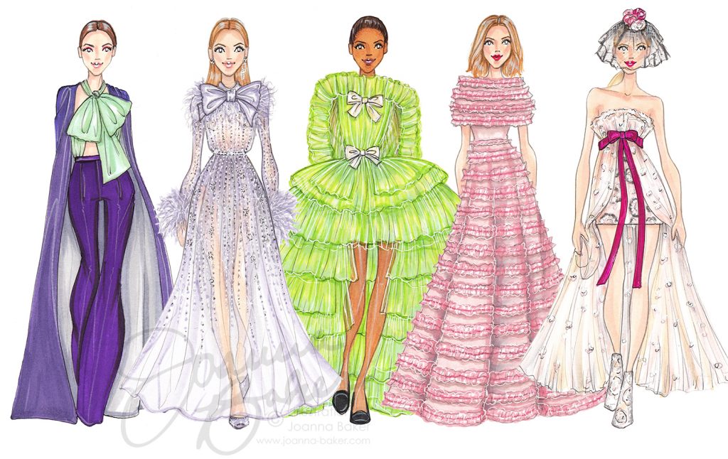 Couture Fashion Illustrations by Joanna Baker