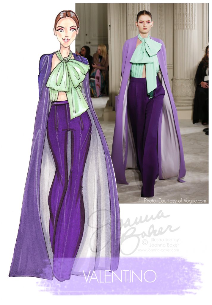 Valentino Couture Illustration by Joanna Baker