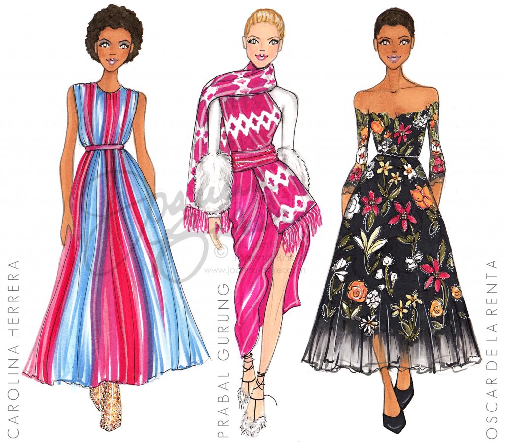 New York Fashion Week Illustrations by Joanna Baker