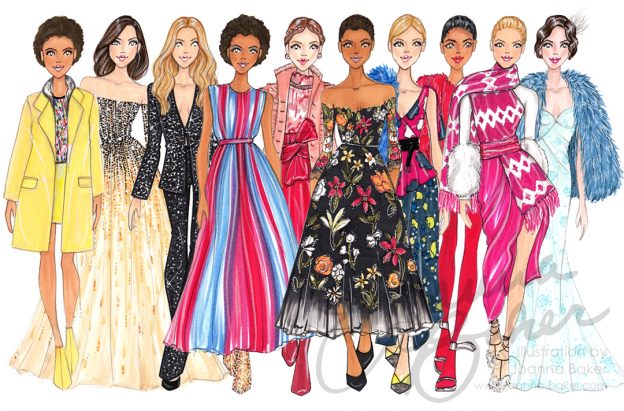 NYFW Fashion Illustrations by Joanna Baker