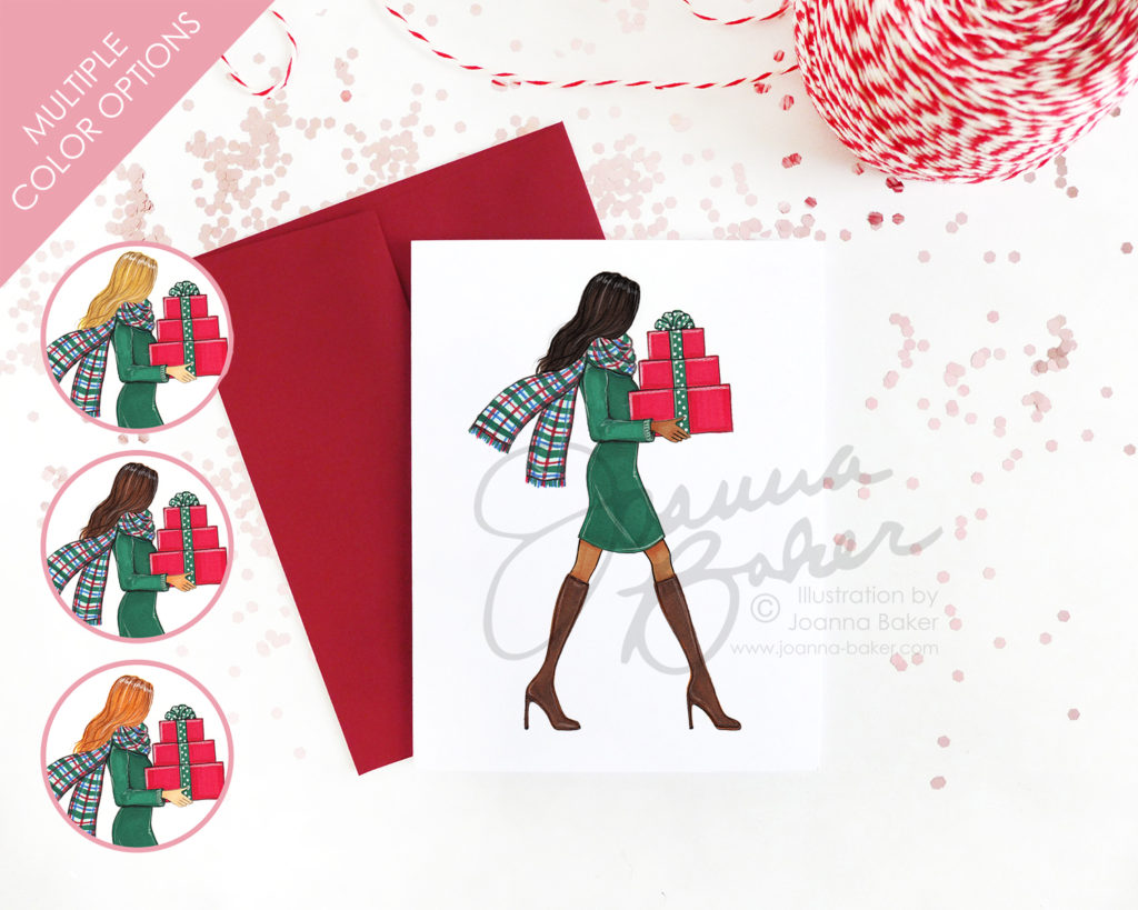 Semi-Custom Holiday Fashion Card by Joanna Baker