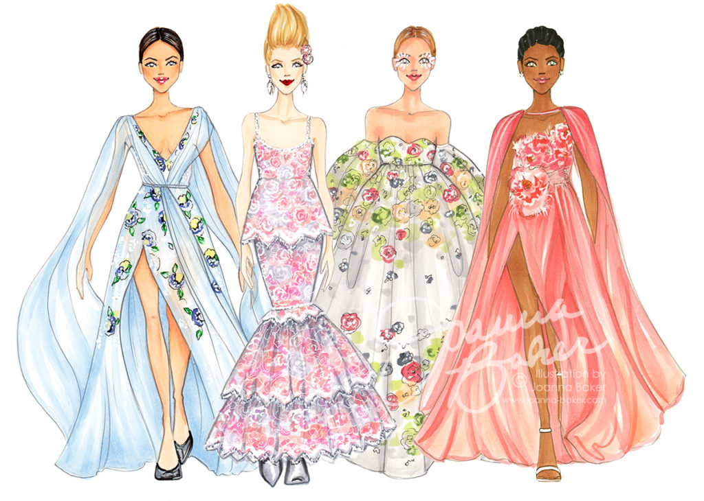 Couture Fashion Illustrations by Joanna Baker