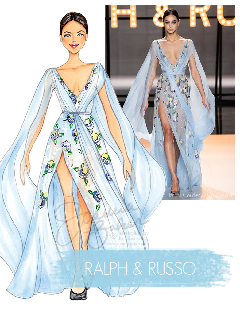 Ralph & Russo Couture Illustration by Joanna Baker