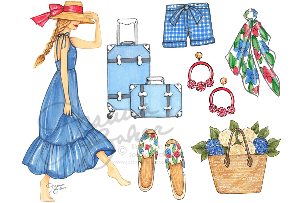 May Favorite Things Fashion Illustration by Joanna Baker