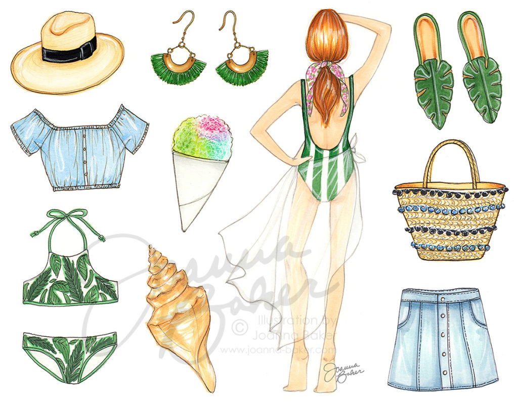 July Fashion Illustrations by Joanna Baker