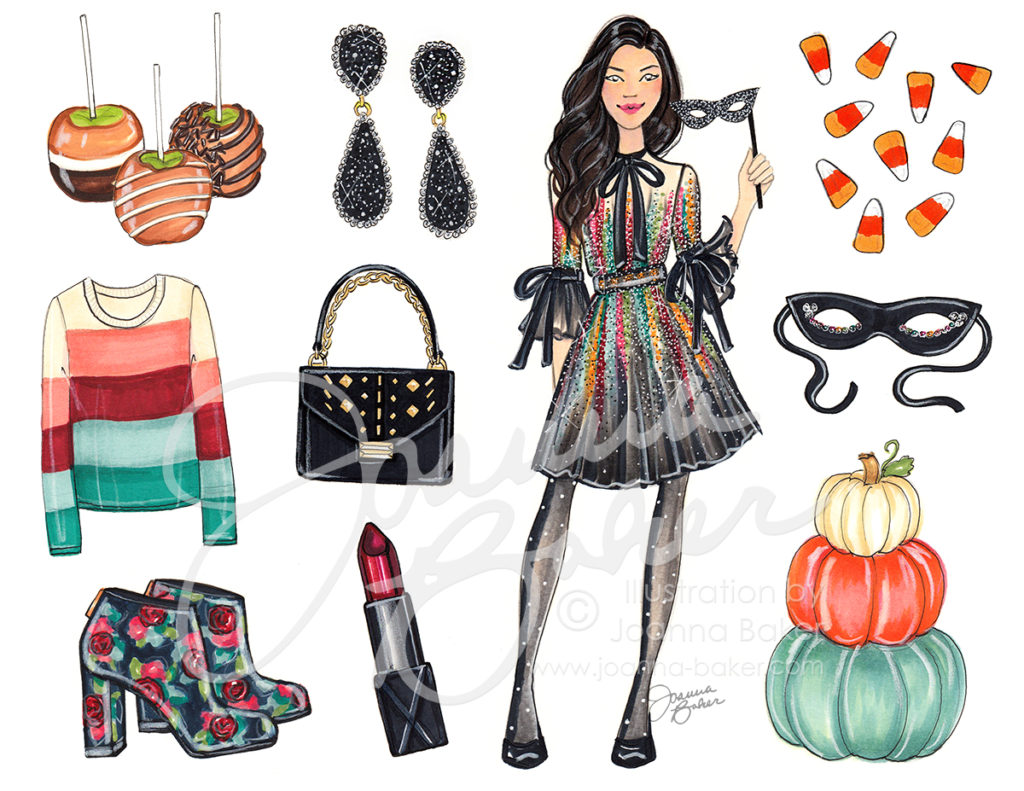 Happy October! Fashion Illustration by Joanna Baker