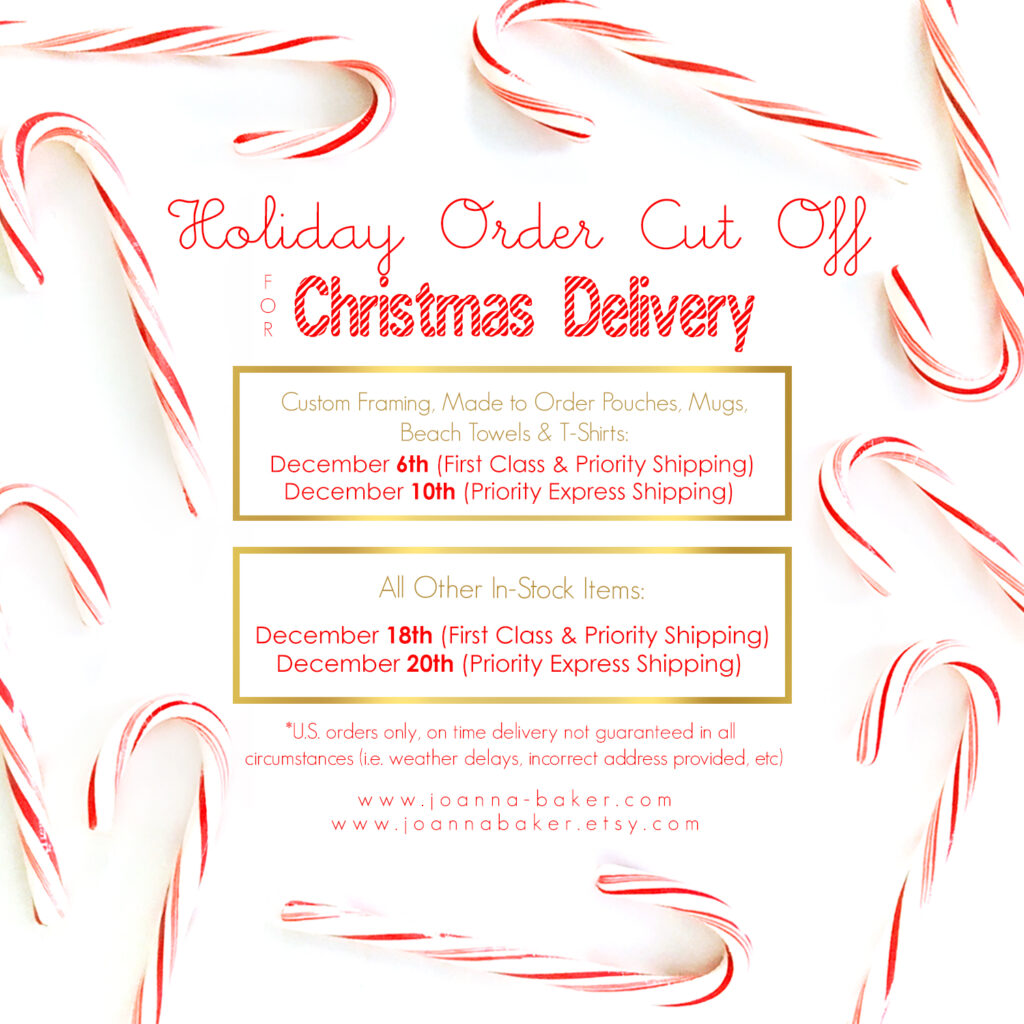 Holiday 2019 Shipping Cut Offs - Joanna Baker Illustration
