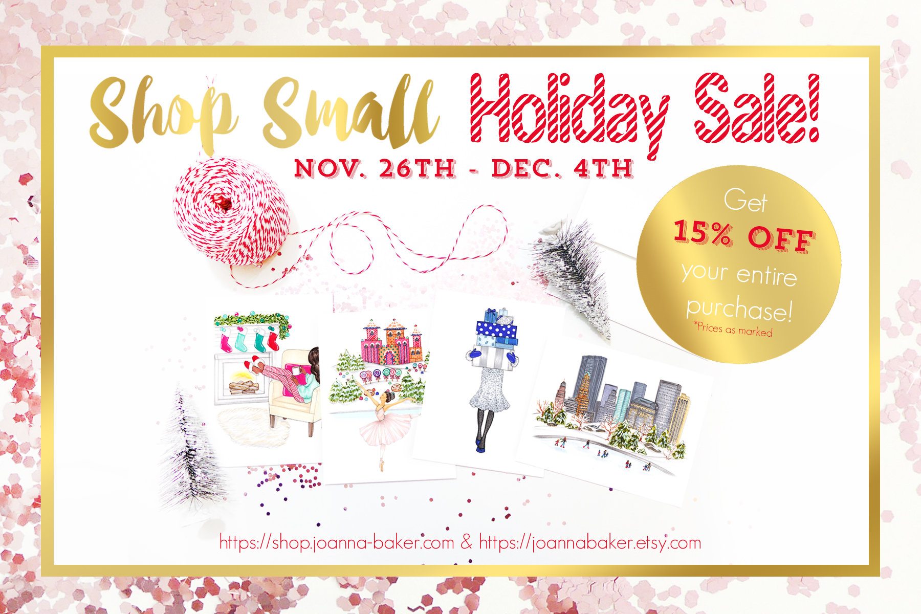 Shop Small Holiday Sale - Joanna Baker Illustration 