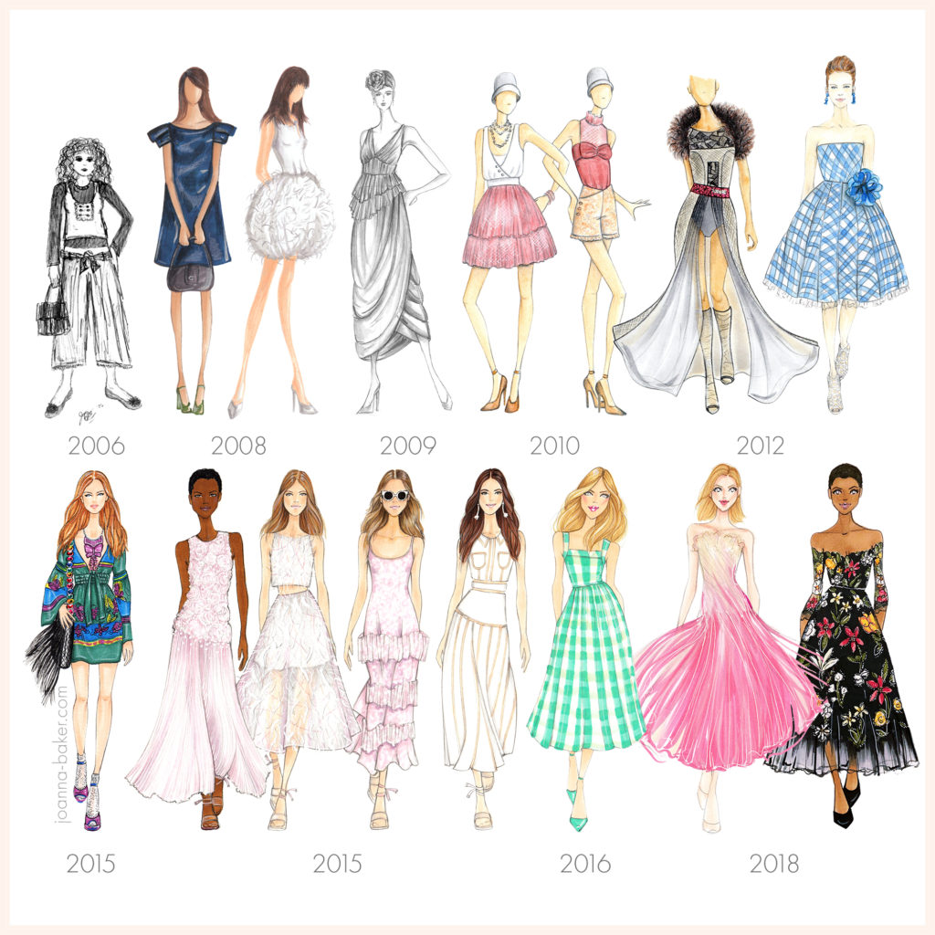 Fashion Illustration Progress - Joanna Baker