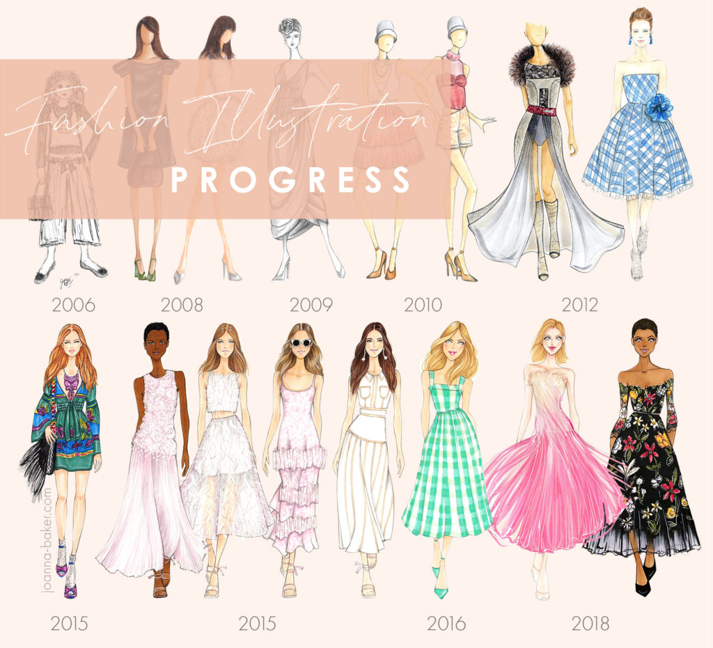 Fashion Illustration Progress - Joanna Baker