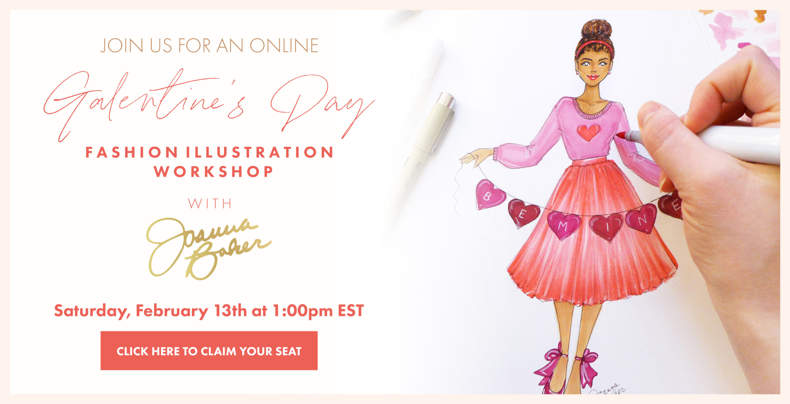 Galentine's Day Fashion Illustration Workshop