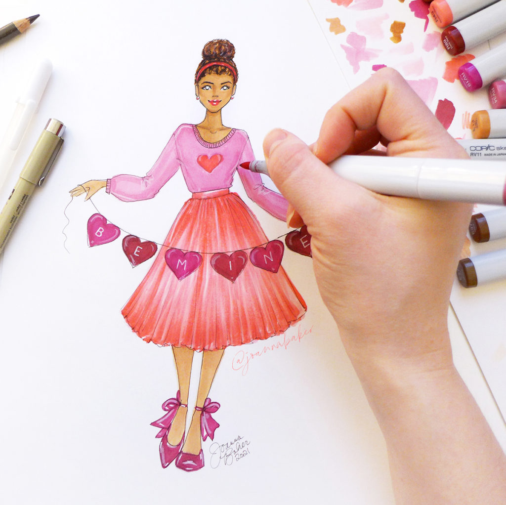 Galentine's Day Fashion Illustration Workshop