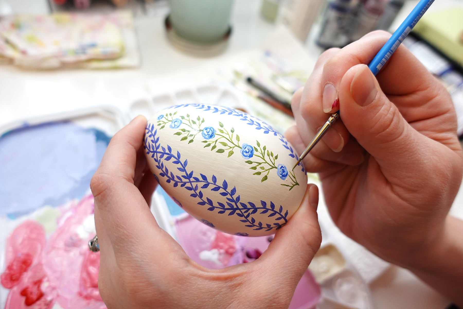 Watercolor Eggs with the Eggmazing Egg Decorator - At Charlotte's House