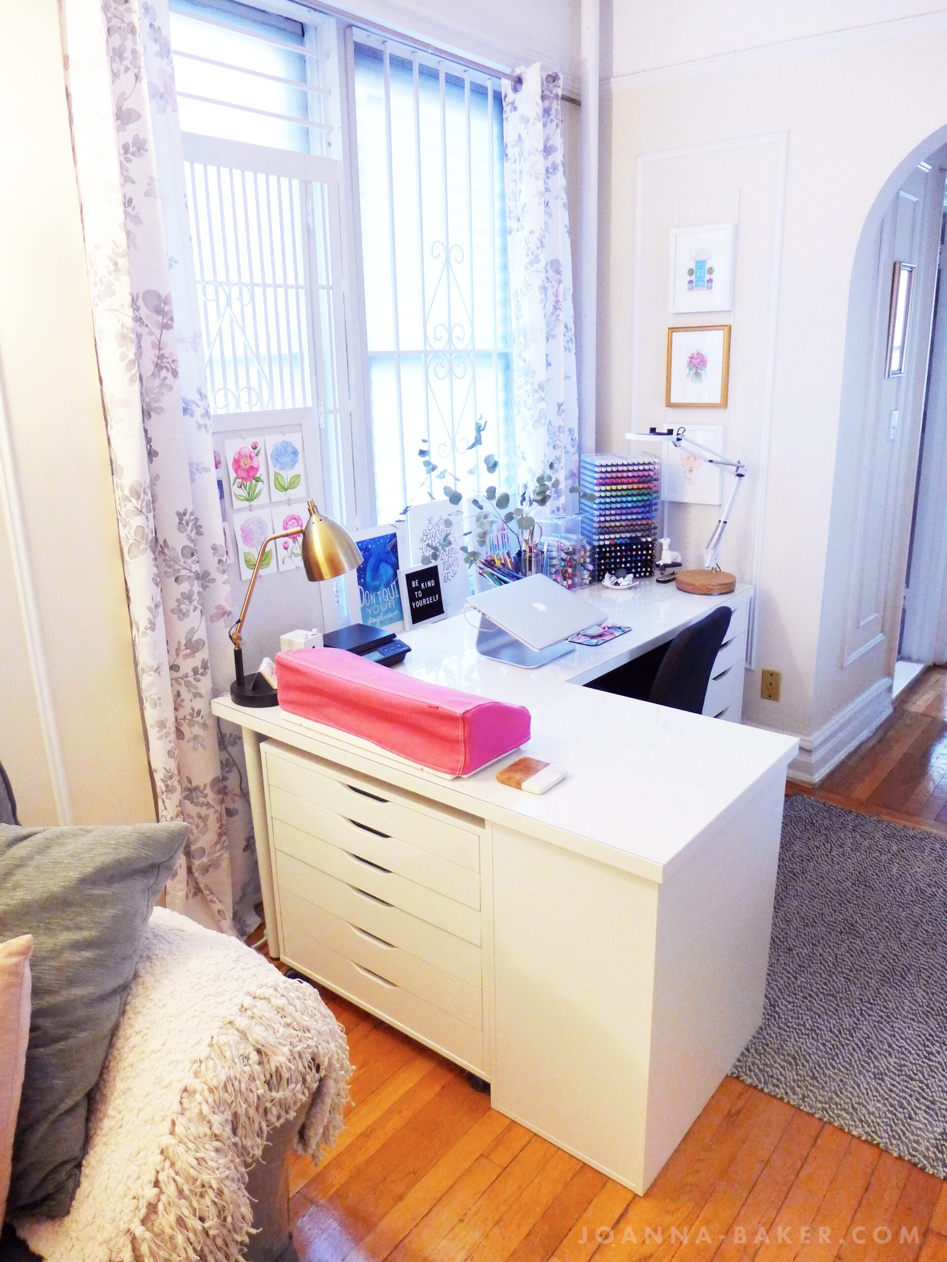 How to Create an Art Studio in a Small Space - Joanna Baker Illustration