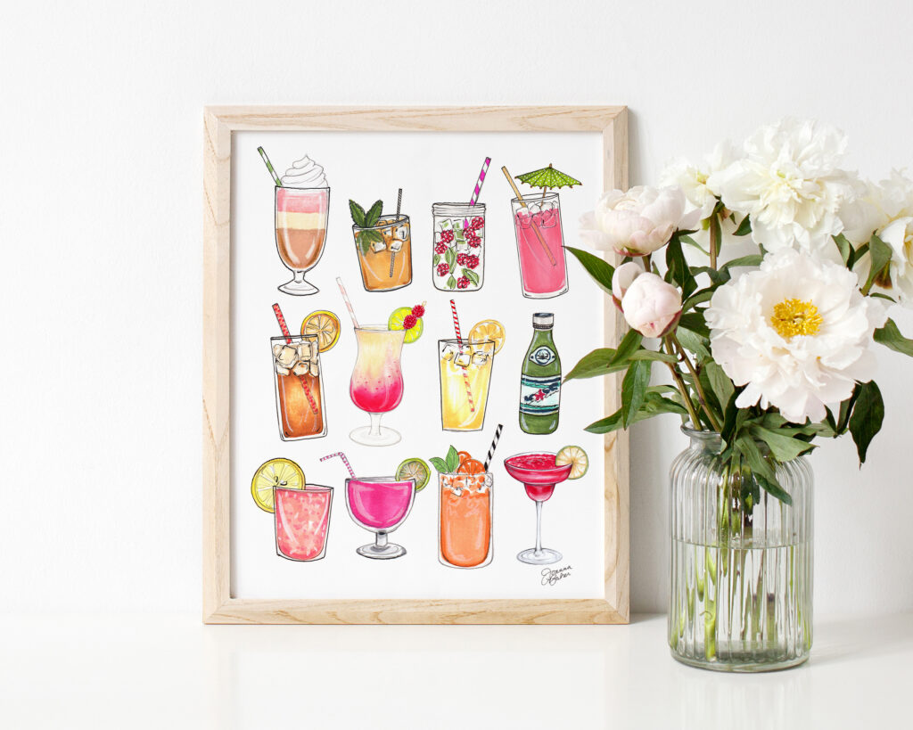 Summer Drinks Illustration by Joanna Baker