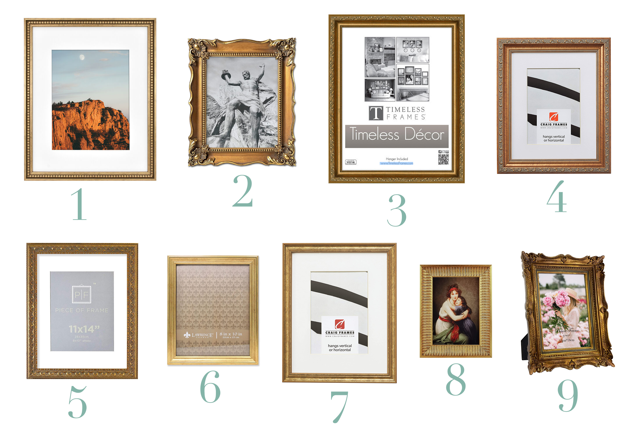 Frame Suggestions by Joanna Baker