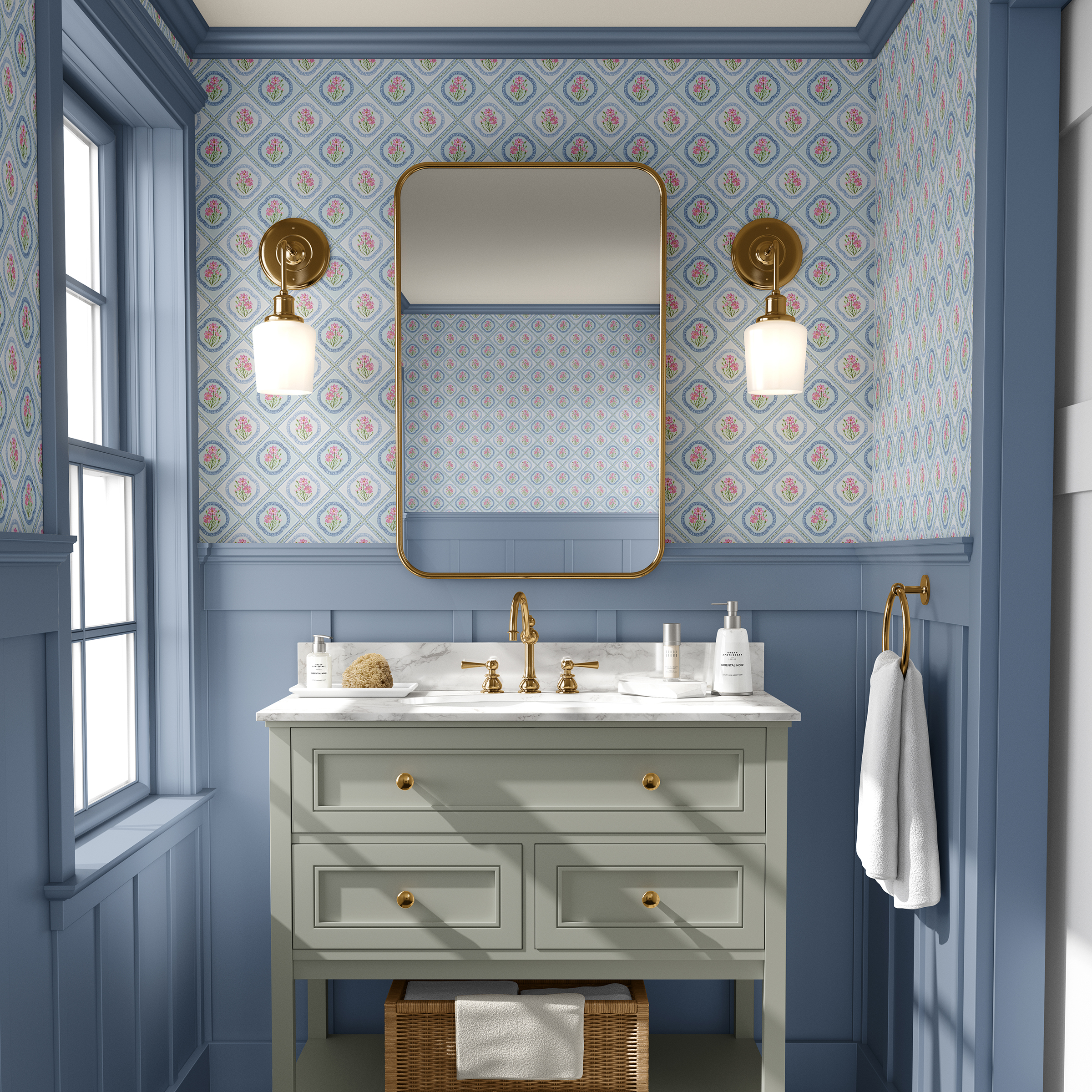 Fox and Hare Wallpaper by Joanna Gaines - Lelands Wallpaper