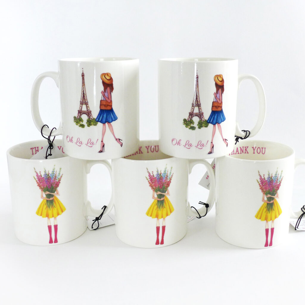 Illustrated Mugs by Joanna Baker with Graphique de France