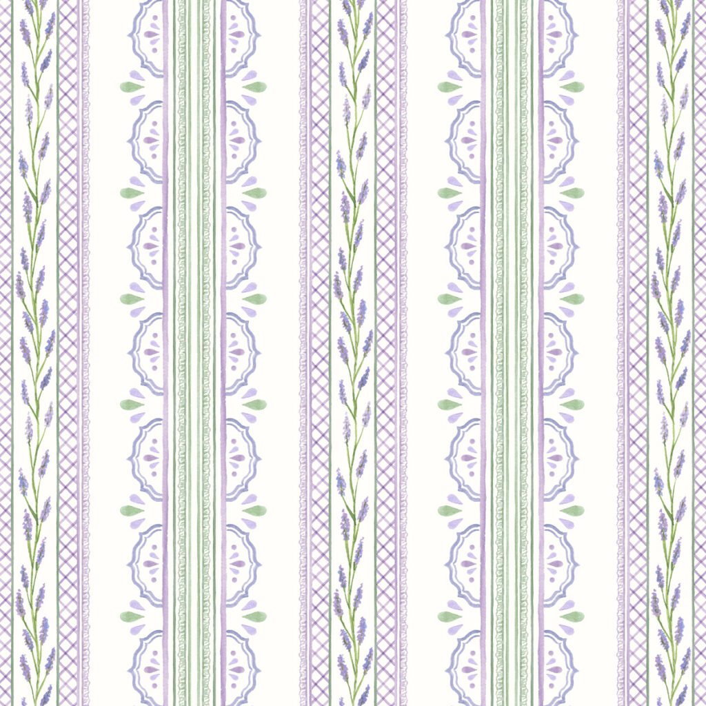 French Lavender Lace - Repeating Pattern by Joanna Baker