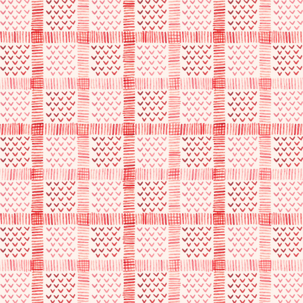 Stitched Gingham - Repeating Pattern by Joanna Baker